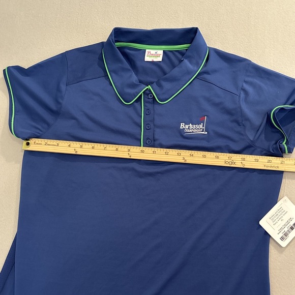 NWT Birdies & Bows XL BLUE BARBASOL CHAMPIONSHIP Pitch/putt Golf Polo Women's‎ - Picture 5 of 7